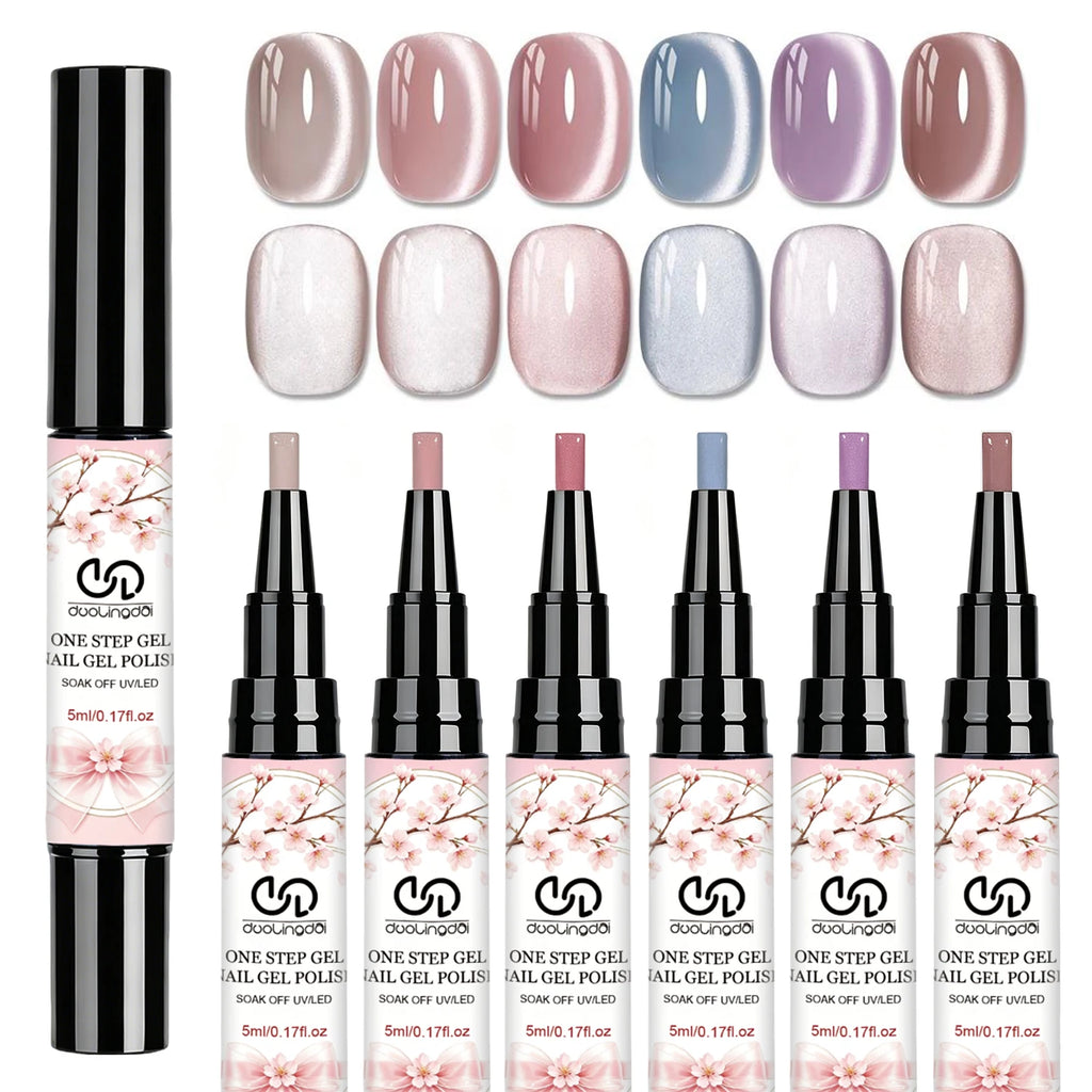 3-in-1 Gel Nail Polish – 6 Colors