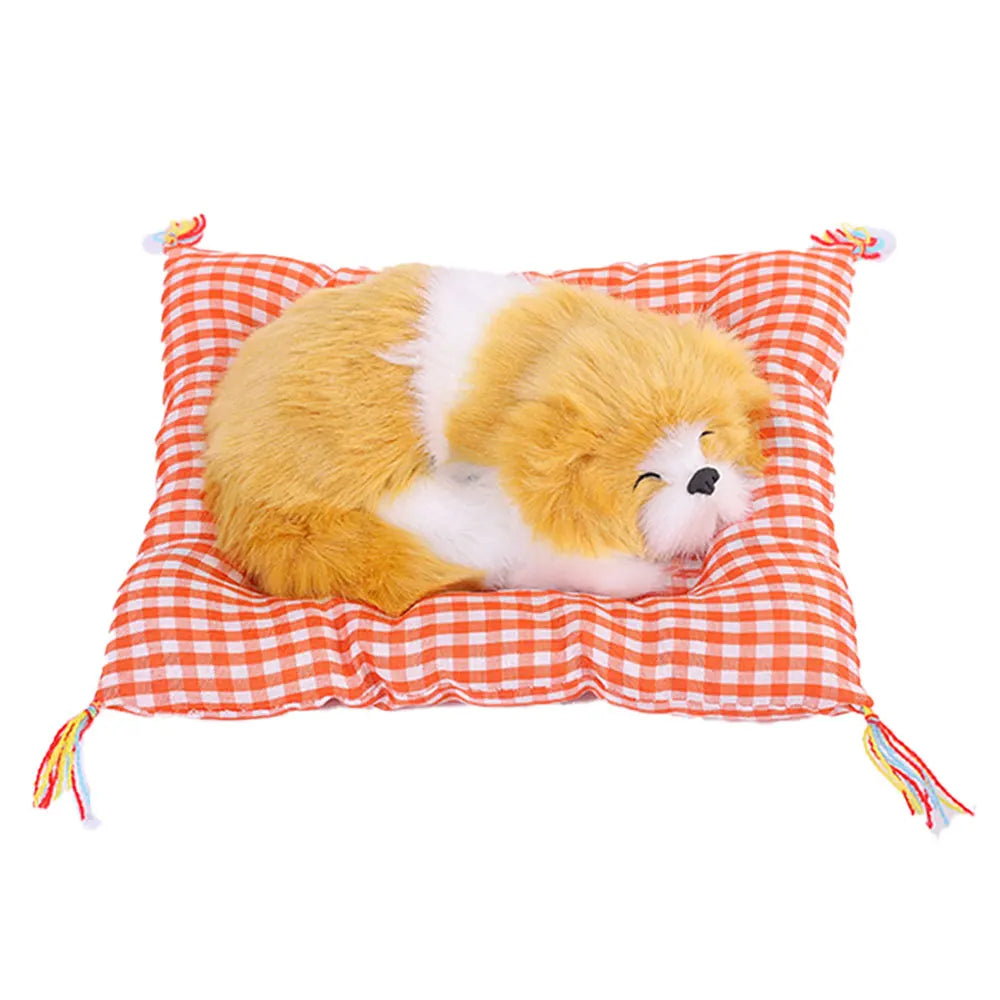 Sleeping Cat & Dog Plush with Sound