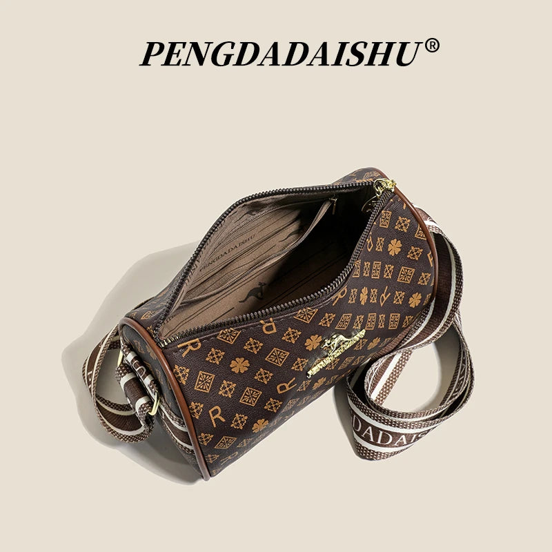 Letter Print Pillow Shoulder Bag