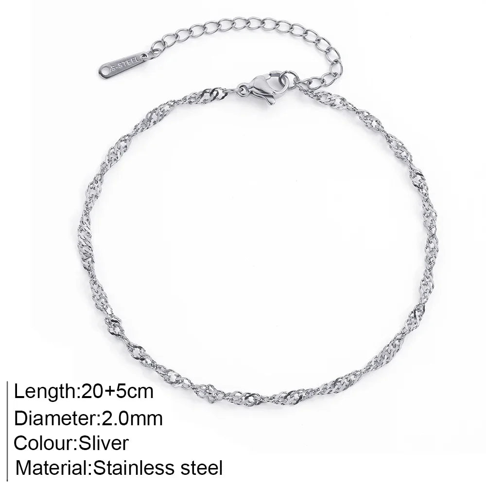 ✨ Stainless Steel Beach Anklet Jewelry