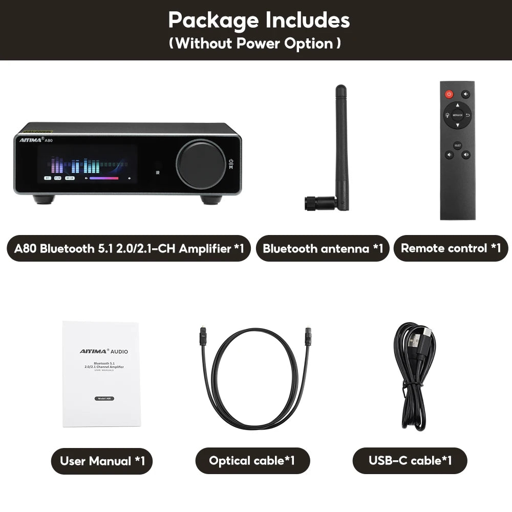 🧑‍💻 AIYIMA A80 Bluetooth Stereo Power Amplifier