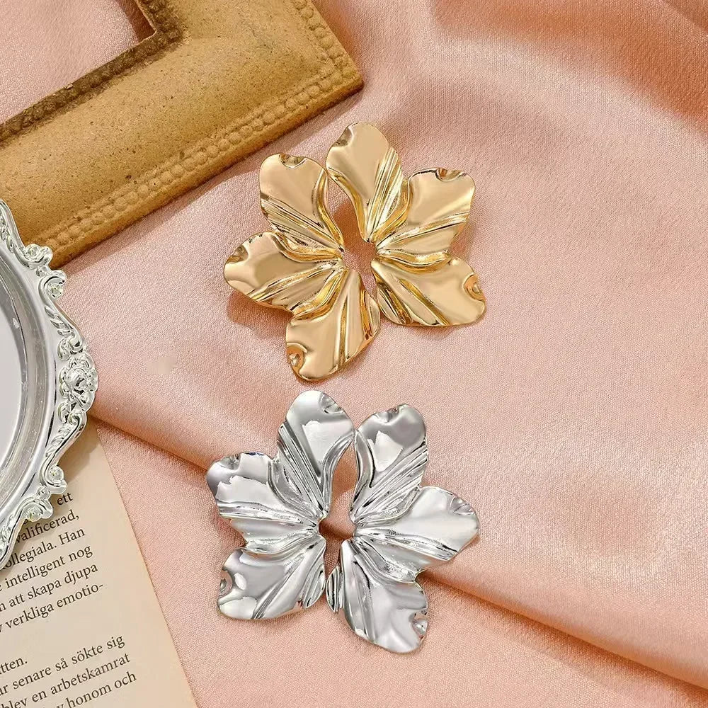 French Petal Stud Earrings