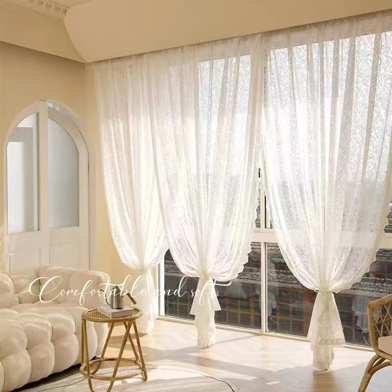 French Lace Tulle Curtain