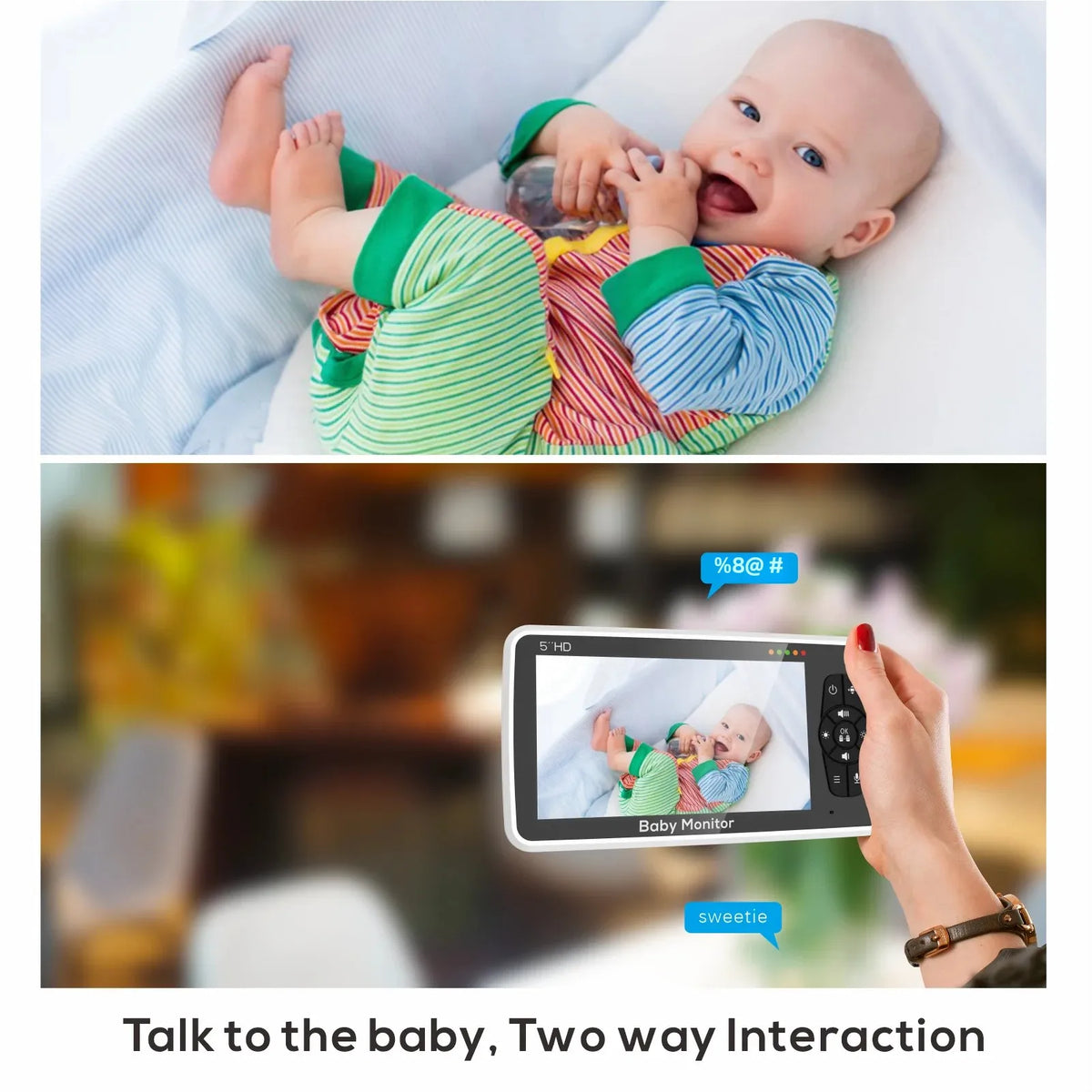 5" Video Baby Monitor with 4X Zoom