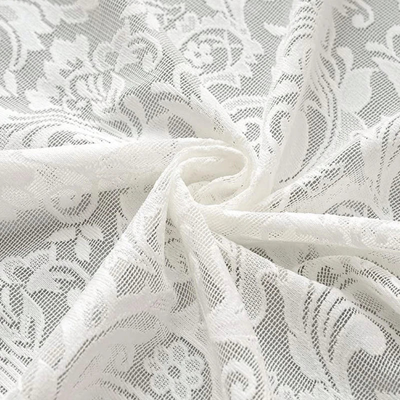White Lace Window Curtains