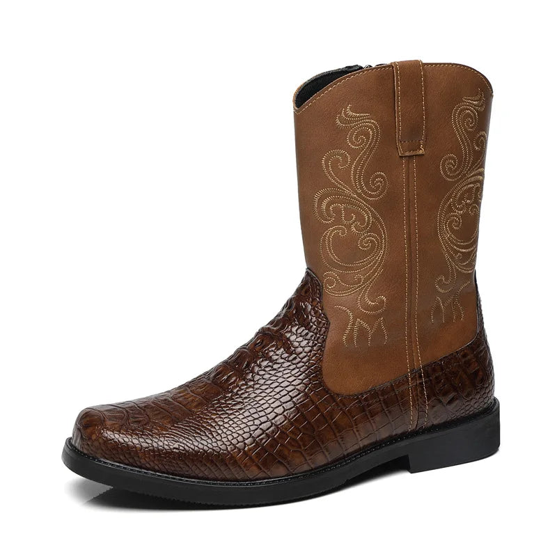 Men's Embroidered Western Cowboy Boots