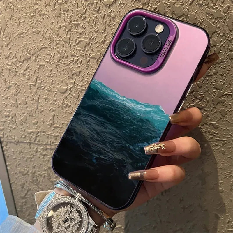 Colorful Mountain Print iPhone Case
