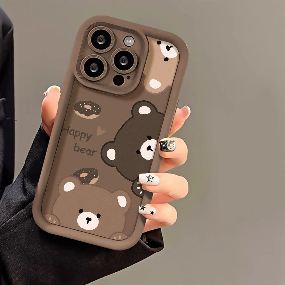 Cute Bear Silicone iPhone Case