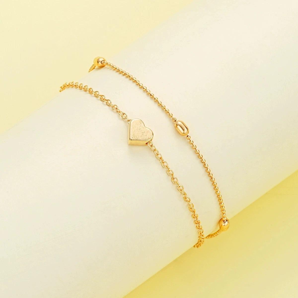 Pearl Heart Necklace & Bracelet Set