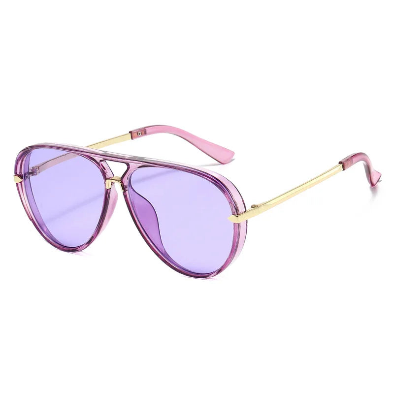 Oversized Oval Pilot Sunglasses