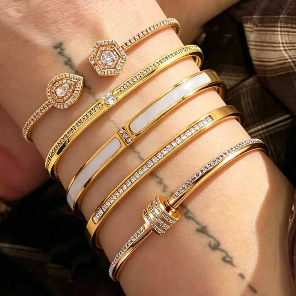 ✨ ZAKOL Sparkling Zircon Bracelet Set