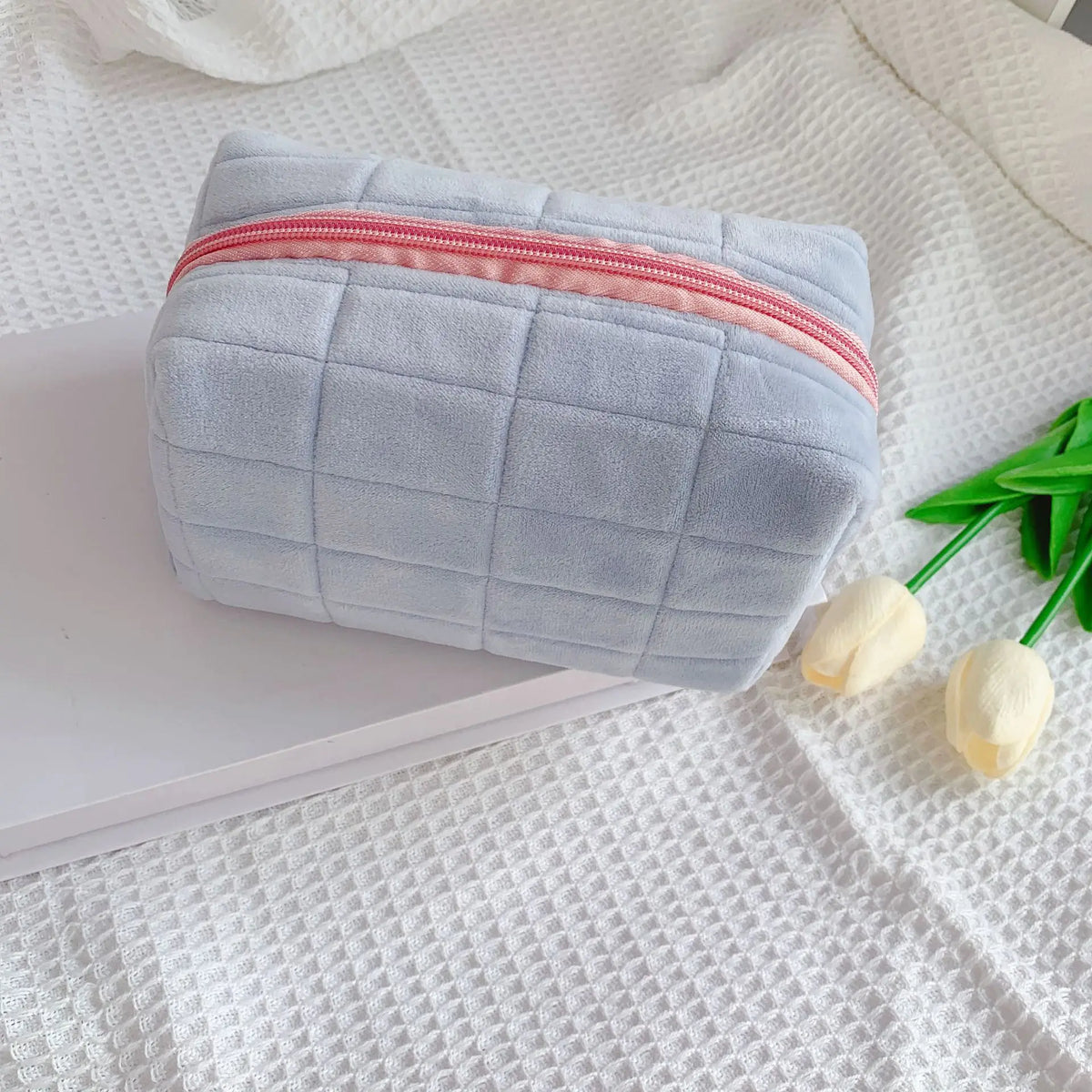 Plush Zipper Makeup Bag