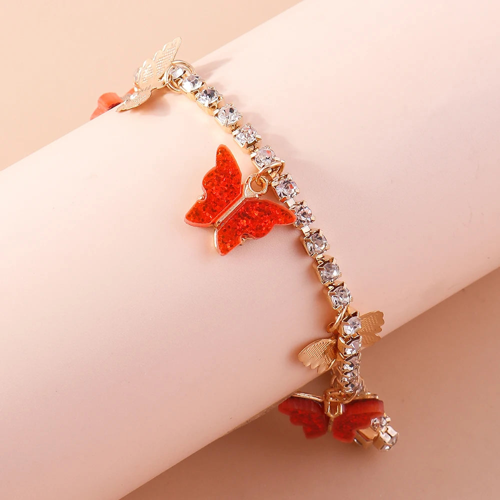 Crystal Butterfly Anklet