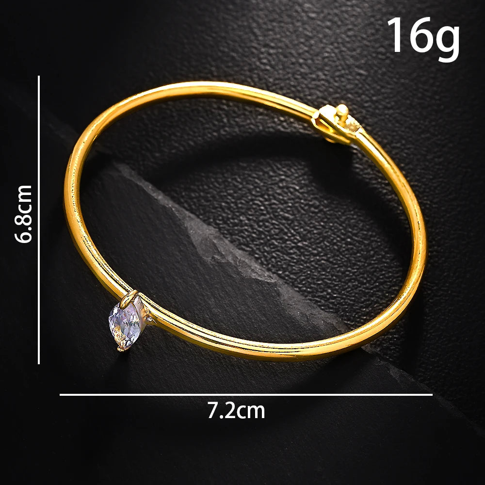 💍 Open Cuff CZ Stackable Bracelet