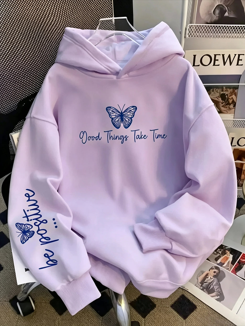 Kids Butterfly Print Hoodie