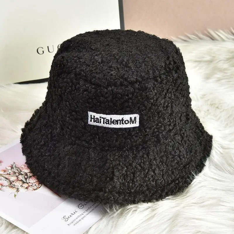 Embroidered Lambswool Bucket Hat