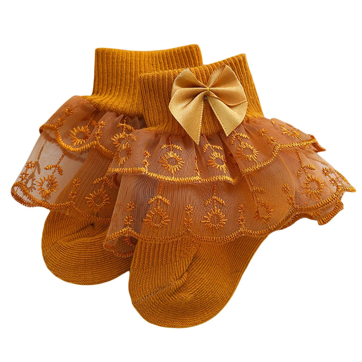 Baby Girls Ruffle Lace Socks