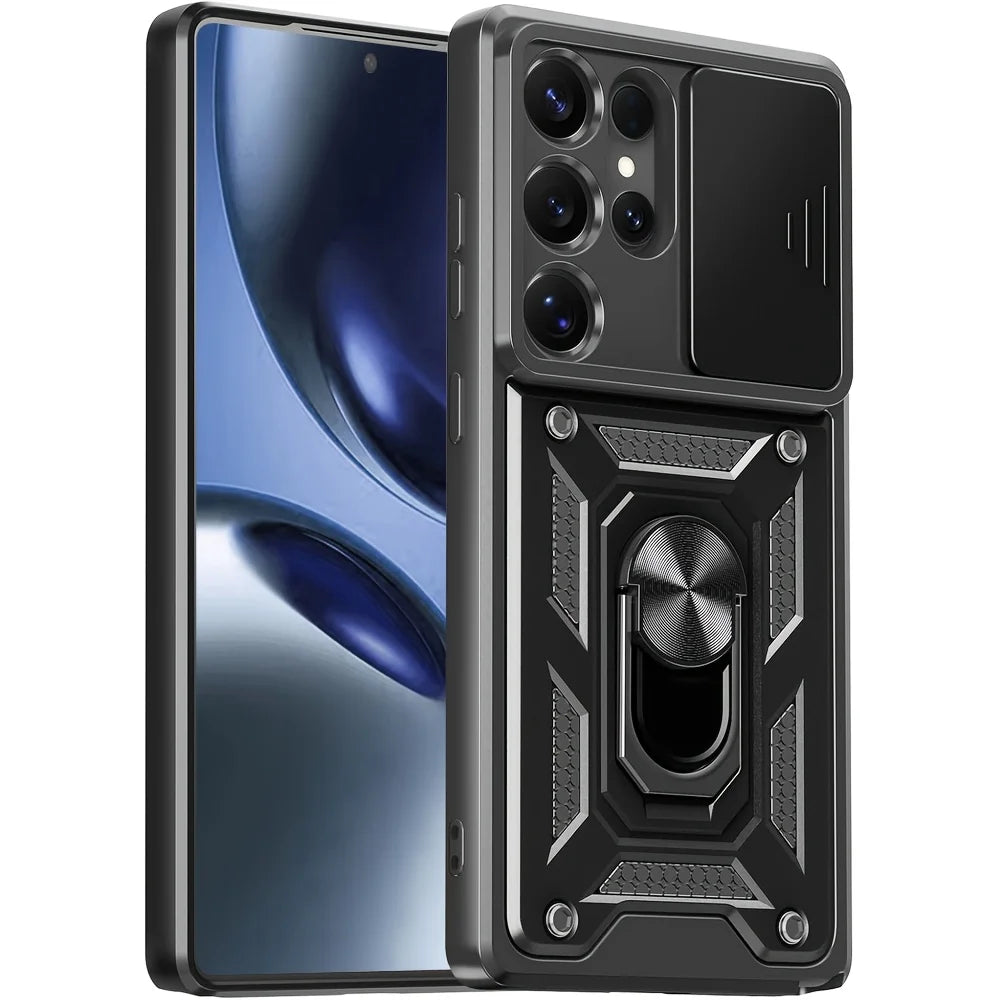 🛡️ Armor Camera Ring Stand Case