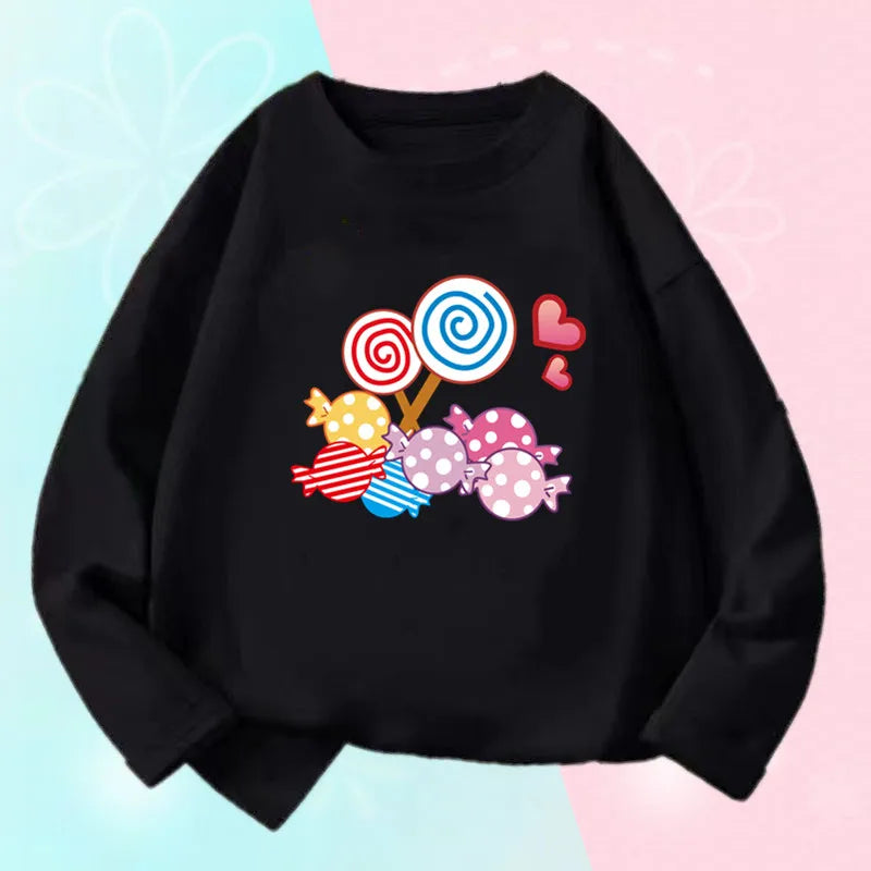 Kids Bow Print Long Sleeve T-Shirt