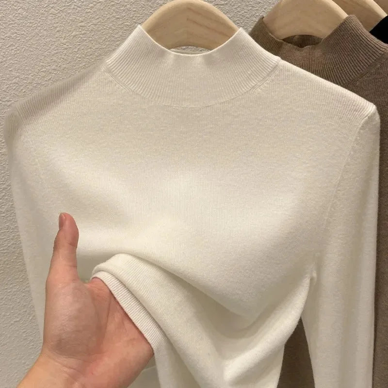 Slim Fit Turtleneck Knit Sweater