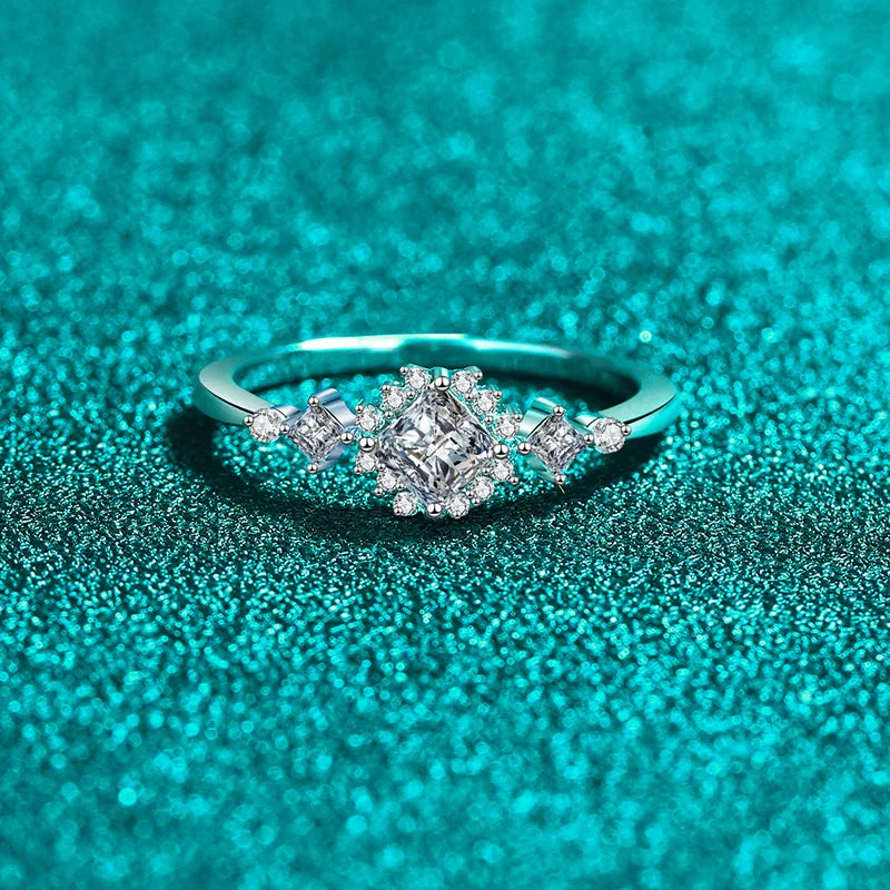 Princess Cut Moissanite Ring