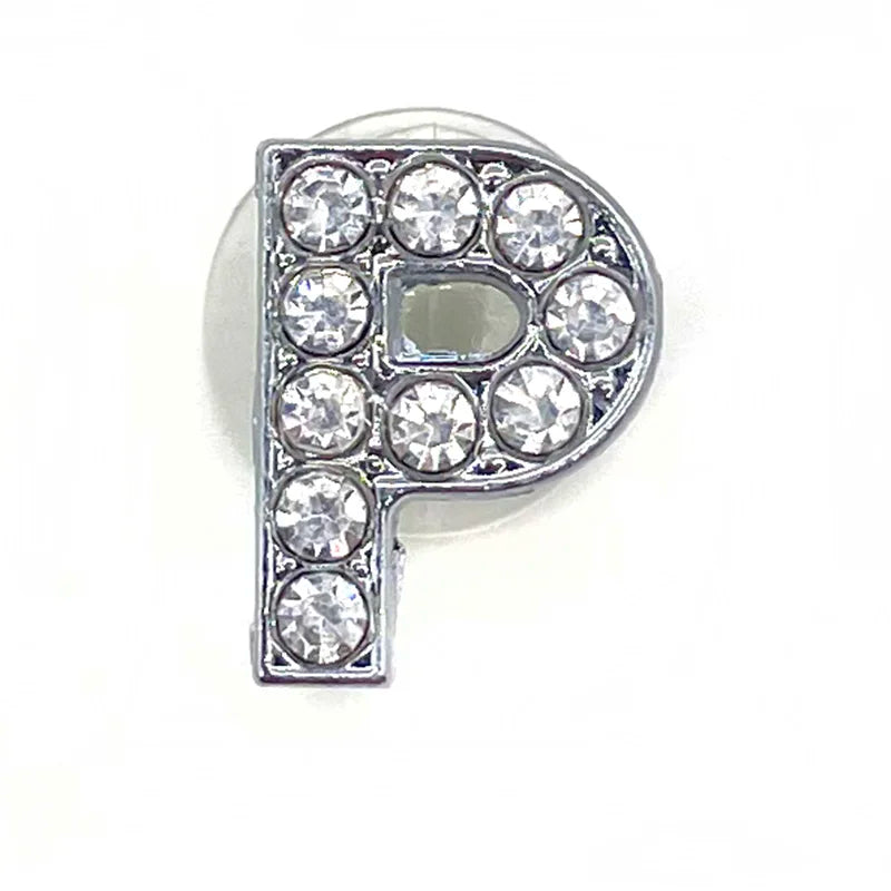 Rhinestone Letter Shoe Charms