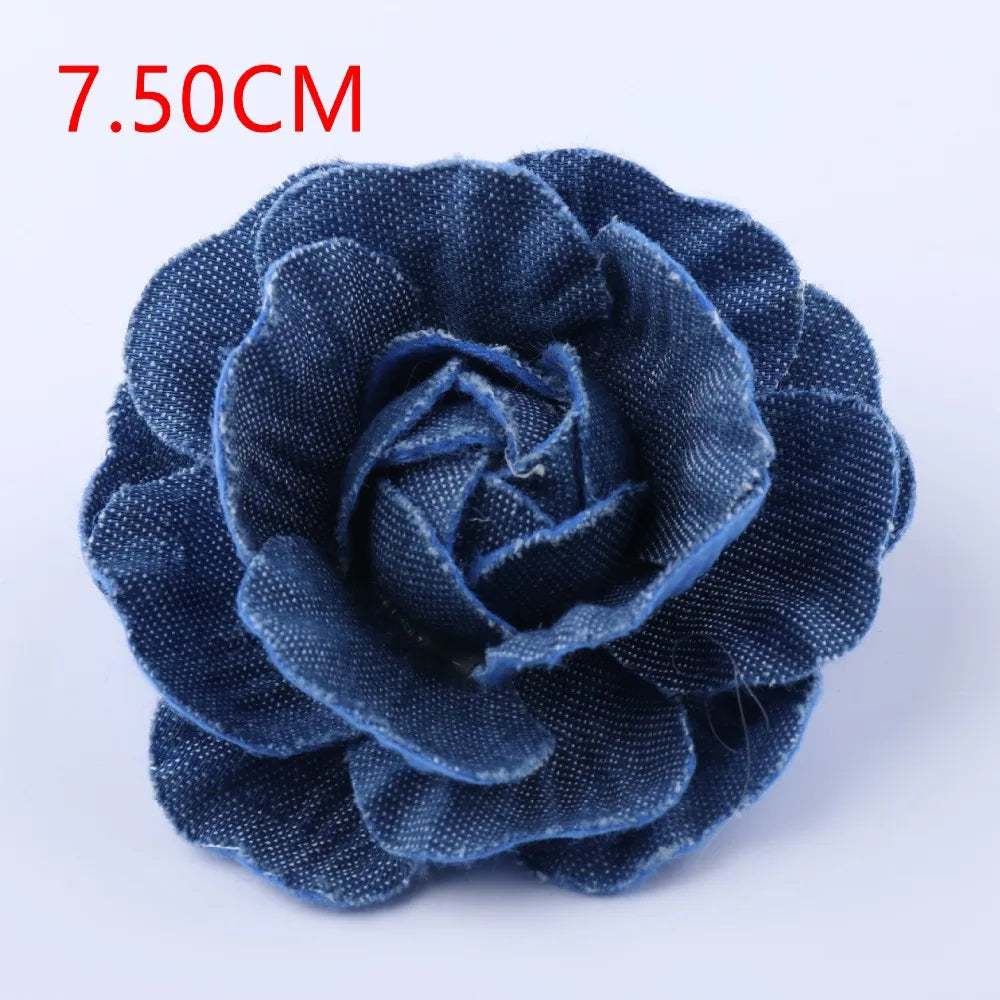 Denim Fabric Flowers
