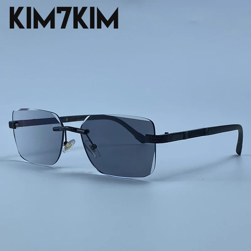 Men's Photochromic Rimless Sunglasses