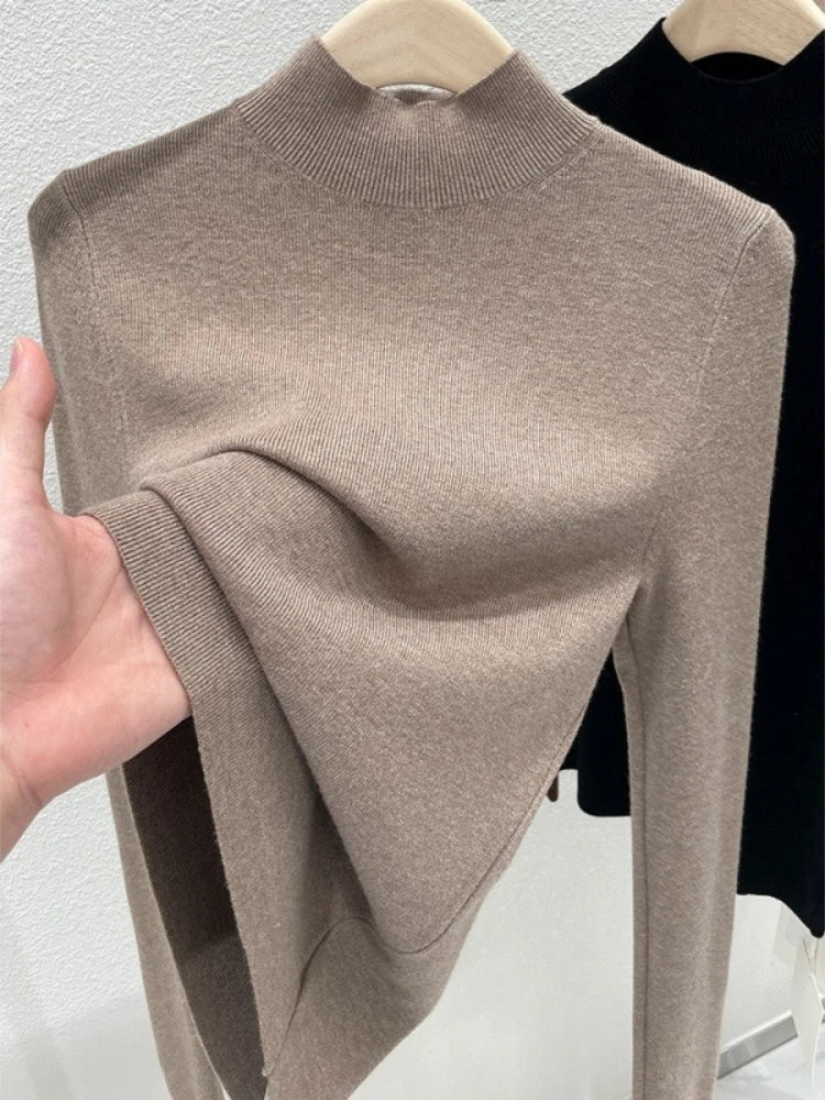 Slim Fit Turtleneck Knit Sweater