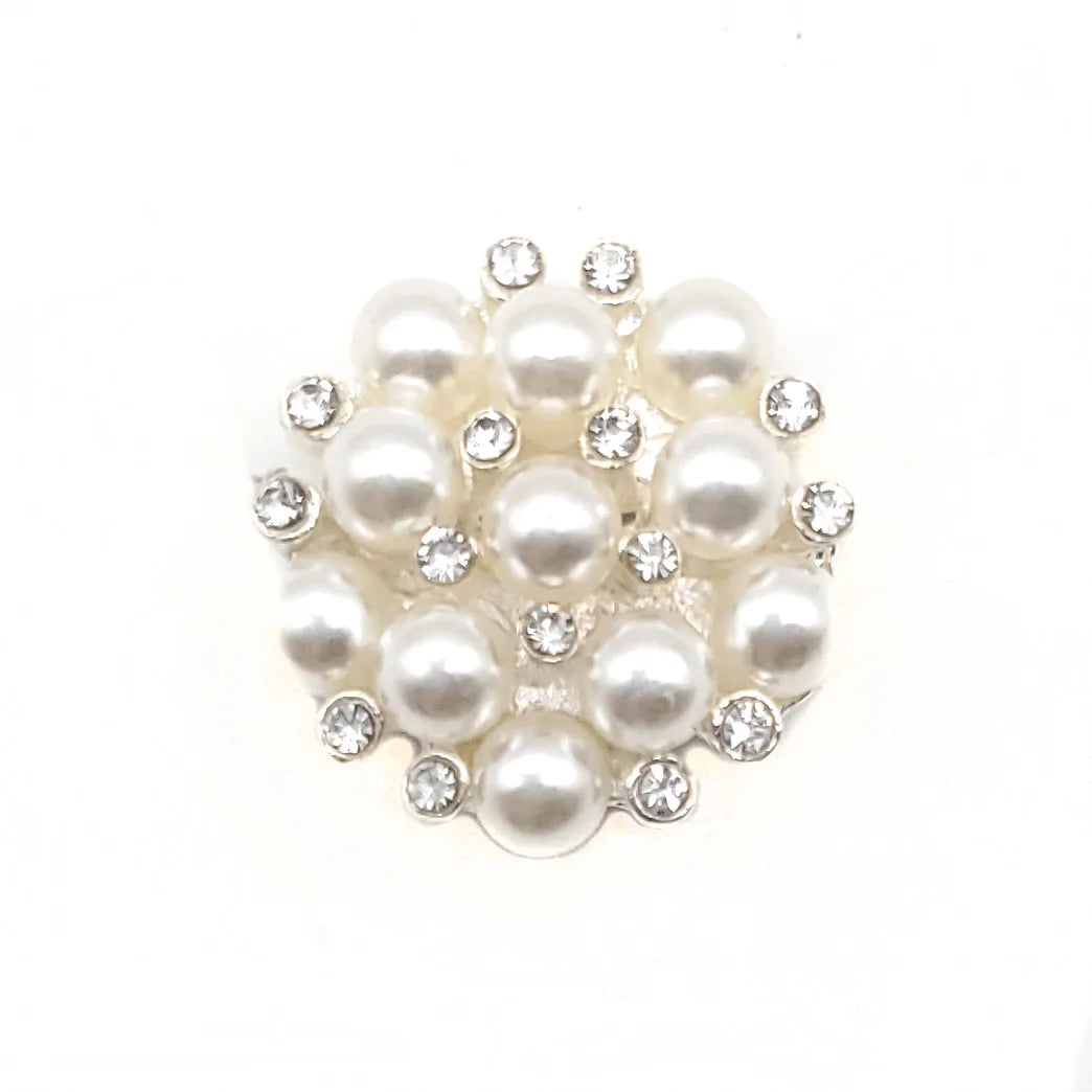 Metal Pearl Shoe Charms