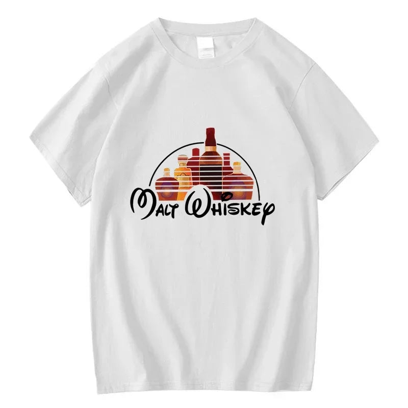 Men's Funny Whiskey Print T-Shirt