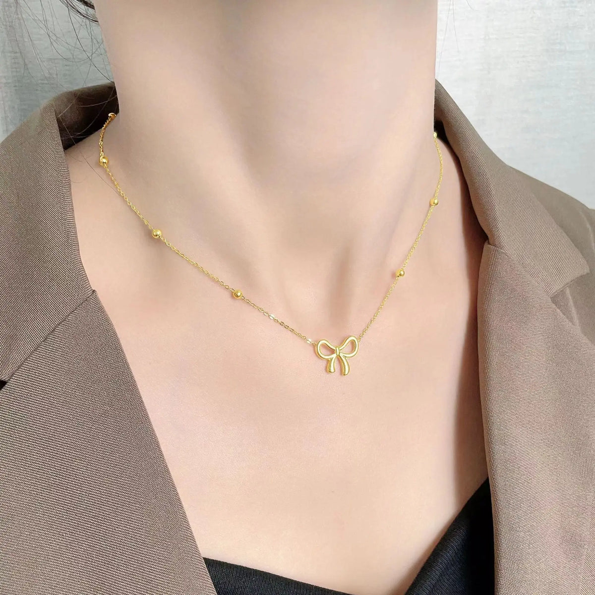 🎀 Bow Charm Jewelry Set