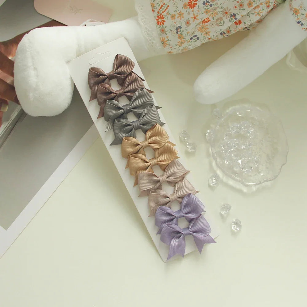 Girls Hair Bow Clips – 10 Pcs