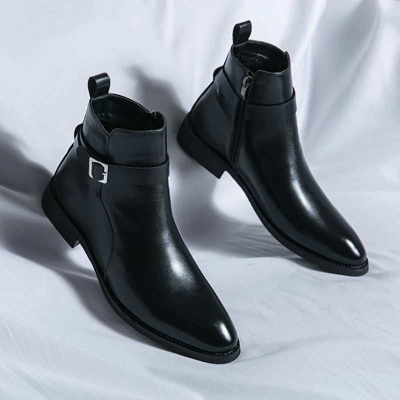 Men's Leather Oxford Dress Boots