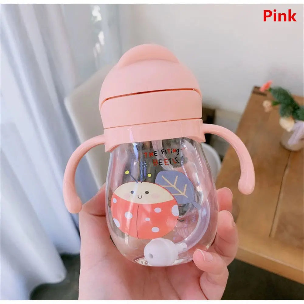 Kids Cartoon Straw Water Bottle 250ml