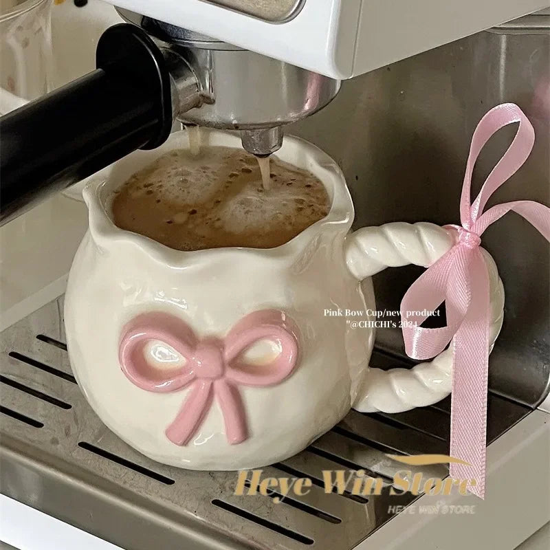 Pink Bow Ceramic Coffee Mug