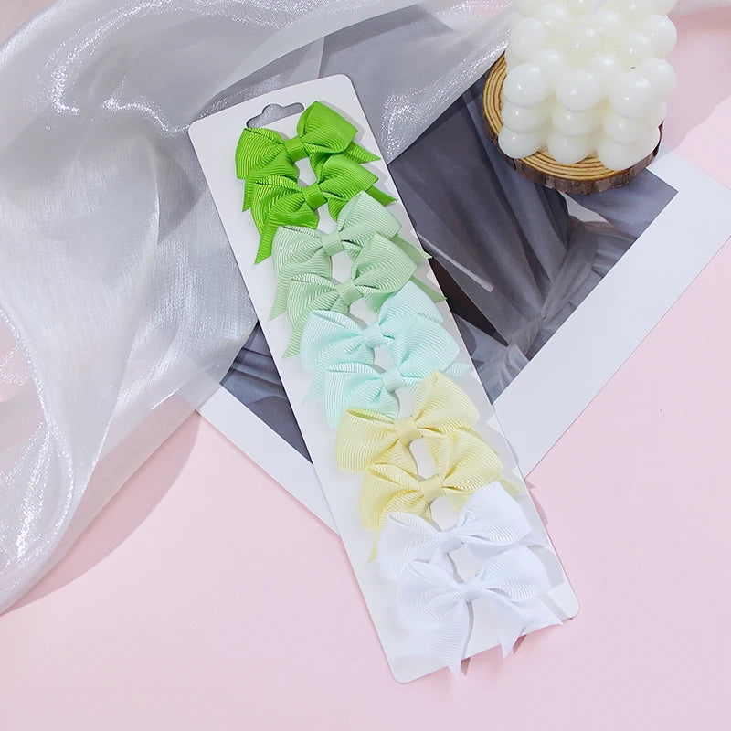 Girls Hair Bow Clips – 10 Pcs