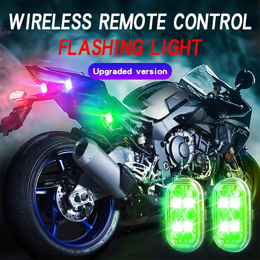 🚗 Wireless LED Strobe Lights (2/4 PCS)