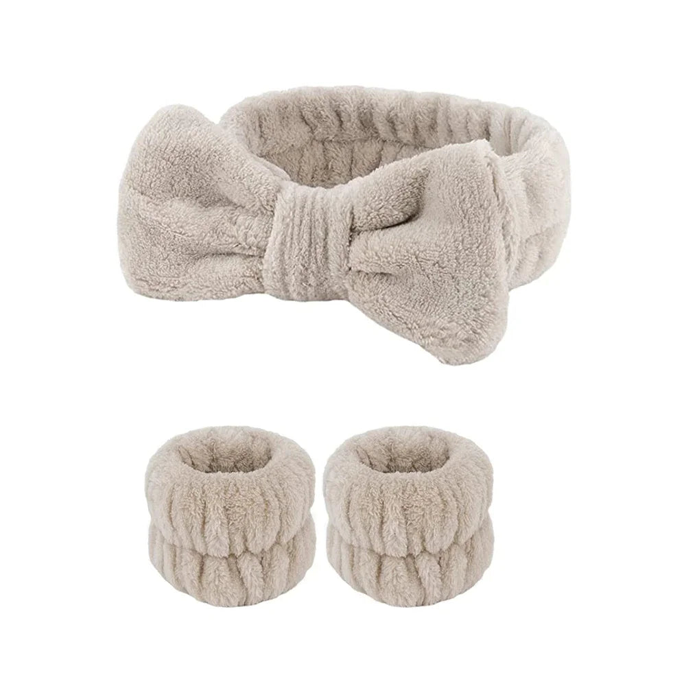 Spa Headband & Wristbands – 3 Pcs