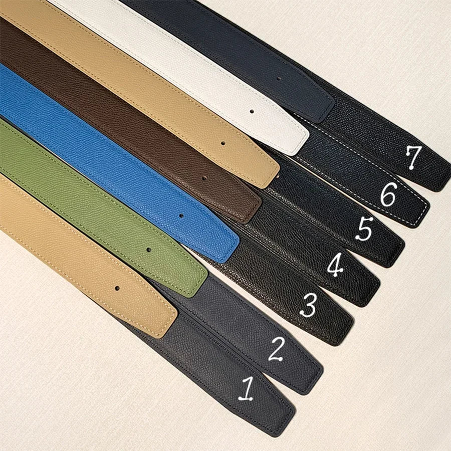 Reversible Leather Belt Strap – No Buckle