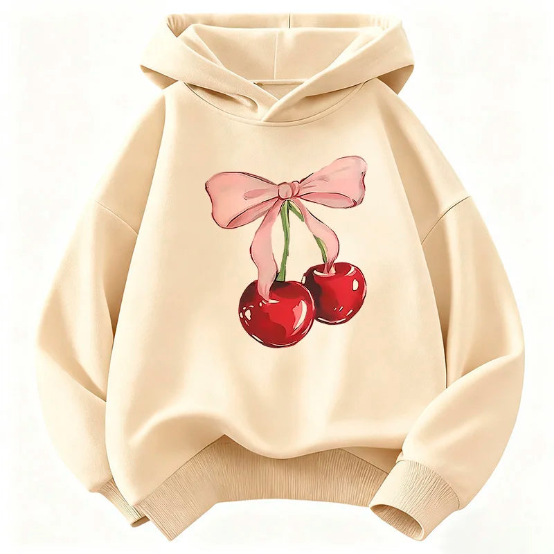 Kids Cherry Bow Hoodie
