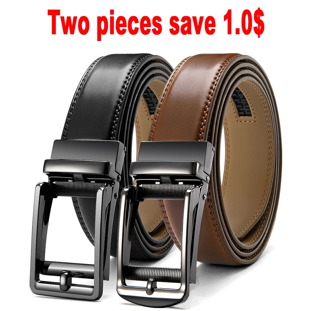 Men's Automatic Leather Ratchet Belt
