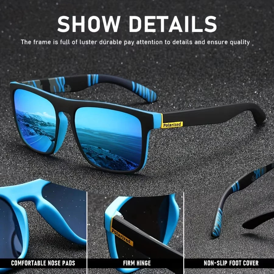 Polarized Retro Square Sunglasses Set