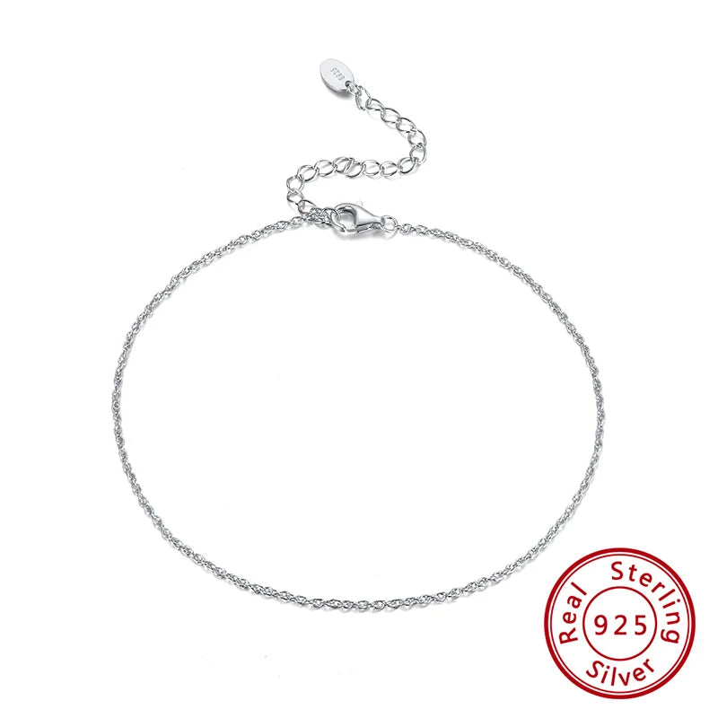 14K Gold 925 Silver Cuban Anklet
