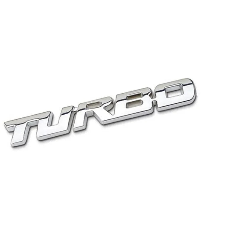 🏁 3D TURBO Metal Emblem Sticker