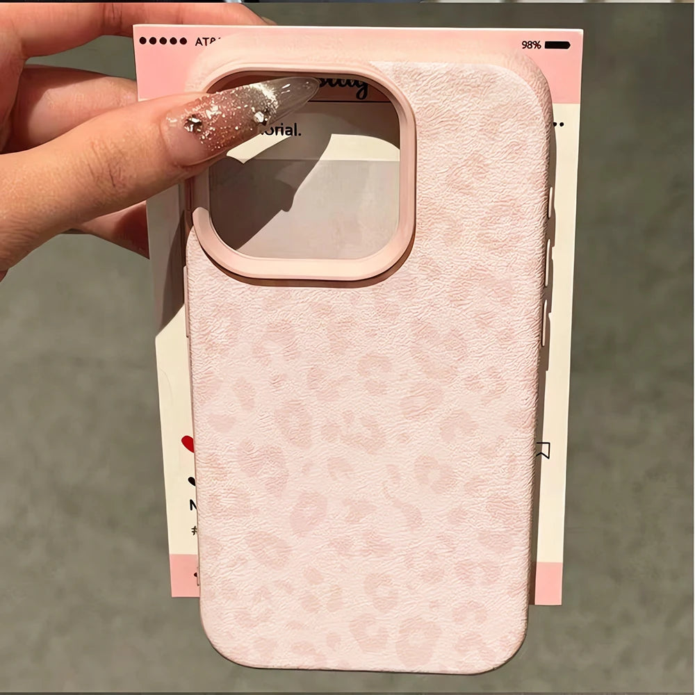🐆 Pink Leopard Print Phone Case