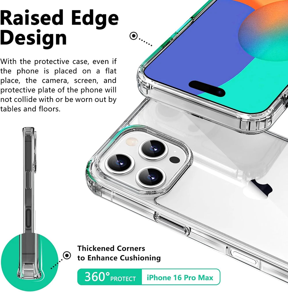 ✨ Crystal Clear Hybrid Shockproof Case