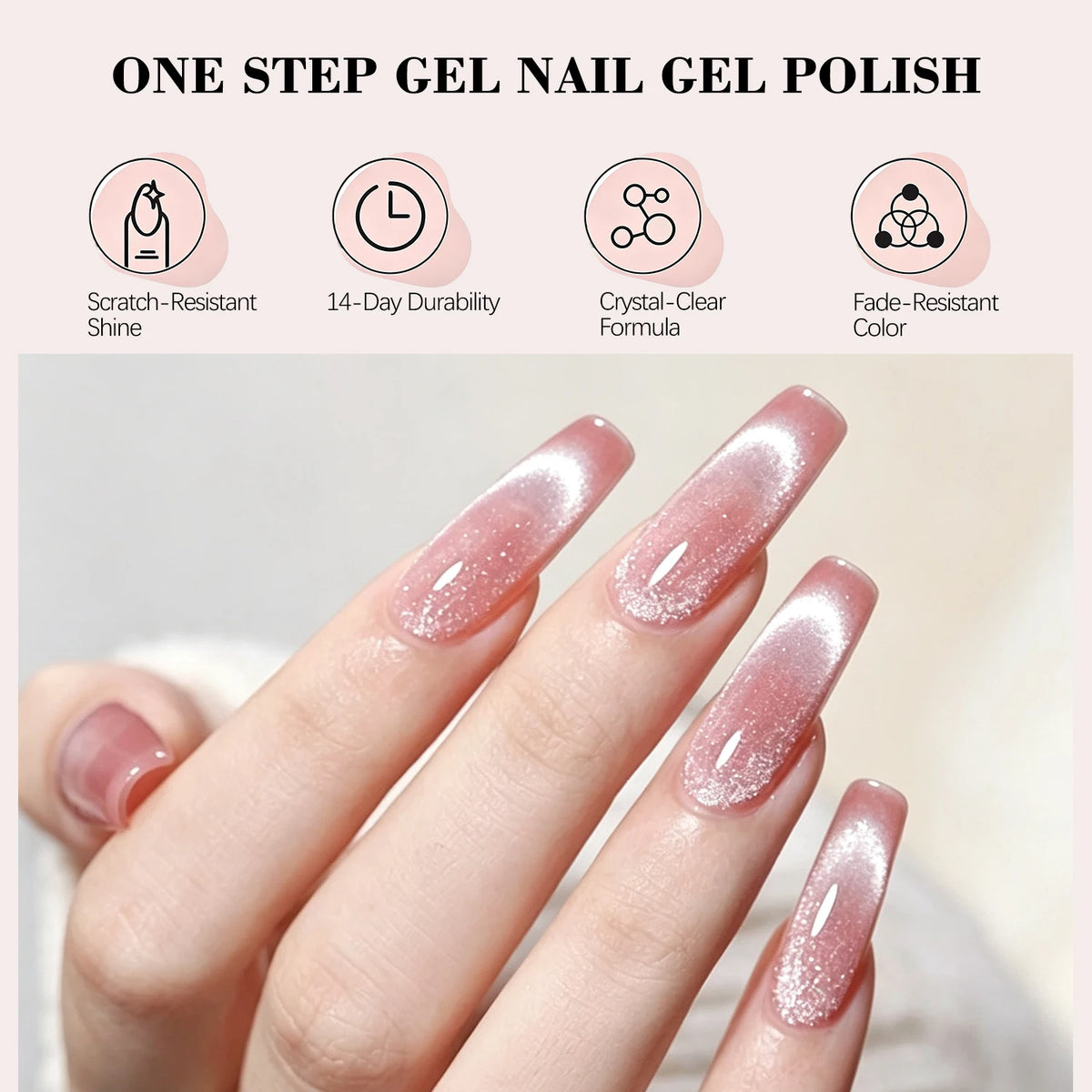 3-in-1 Gel Nail Polish – 6 Colors