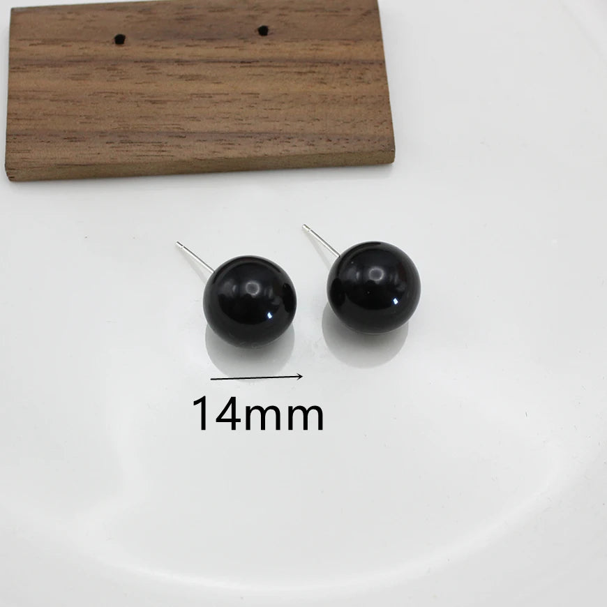 Classic White Pearl Stud Earrings
