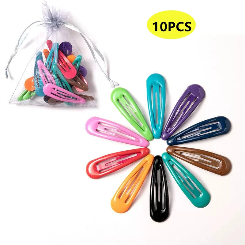 Girls Candy Color Hair Clips Set